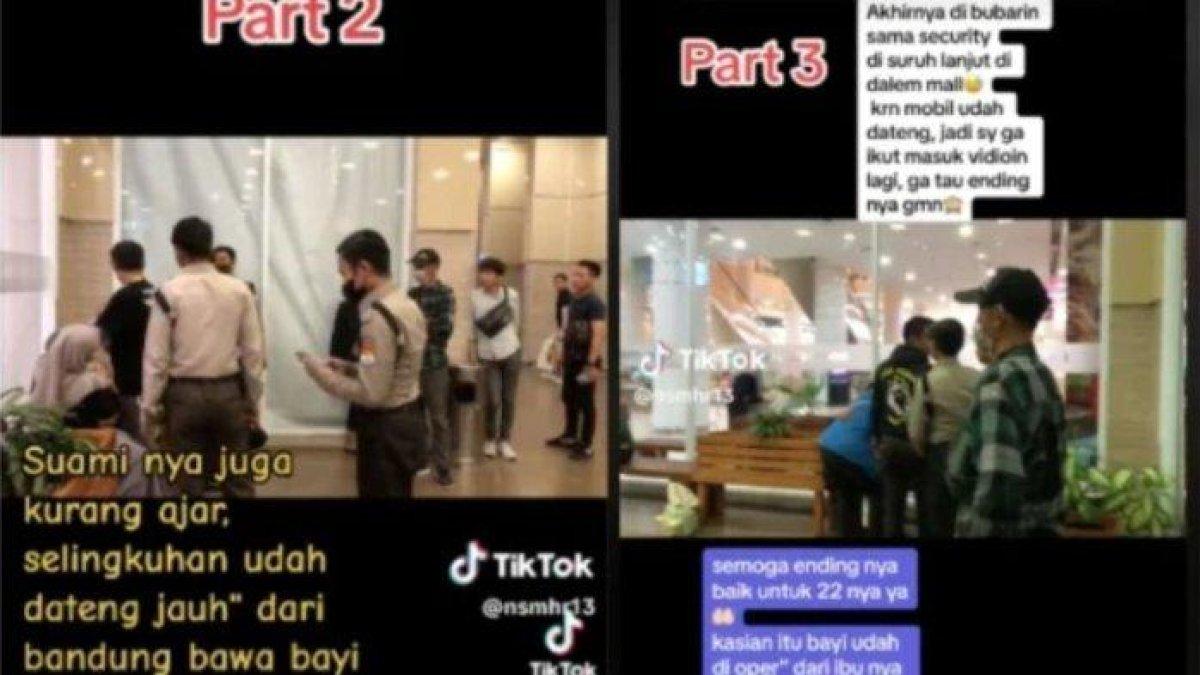 Wanita bawa bayi labrak pria yang sedang family time bareng anak dan istri sah