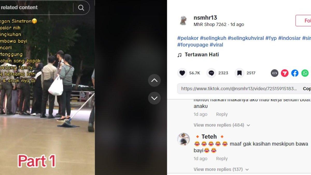 Wanita bawa bayi labrak pria yang sedang family time bersama anak dan istri sah
