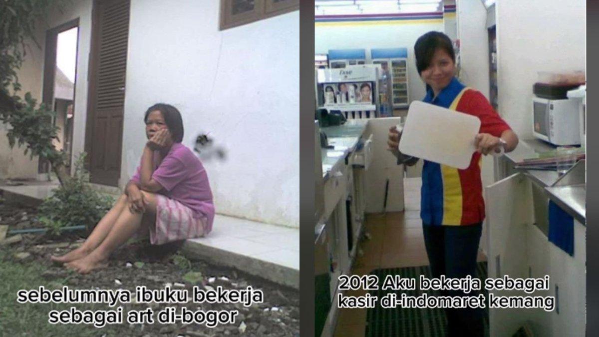 Wanita ini dulu kerja jadi kasir Indomaret, kini punya minimarket sendiri