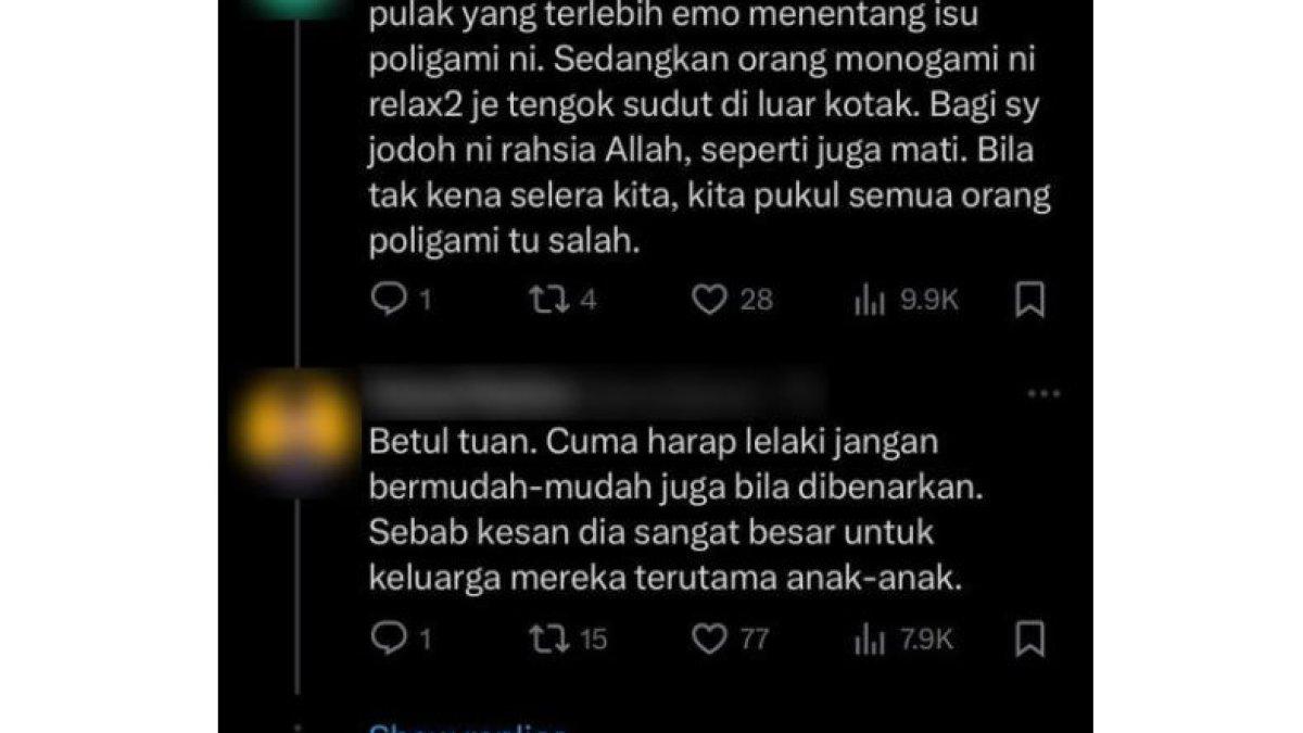 warganet menilai persoalan poligami