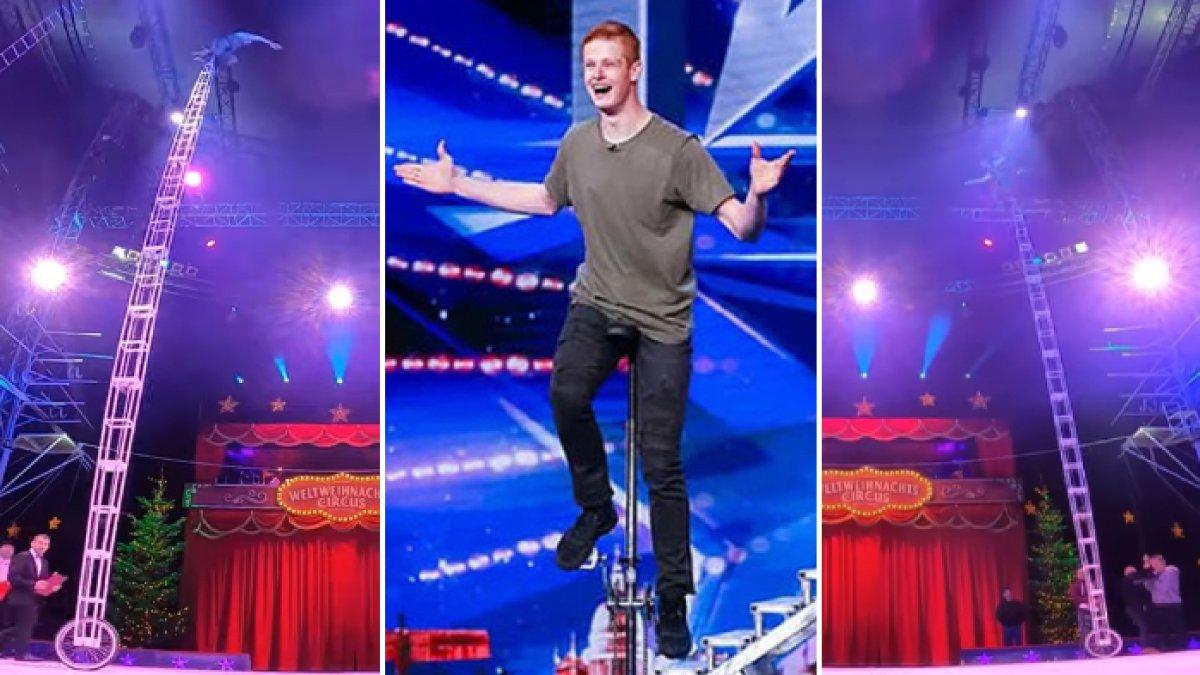 Pria Pecahkan Rekor Dunia Mengendarai Unicycle Setinggi 9,71 Meter