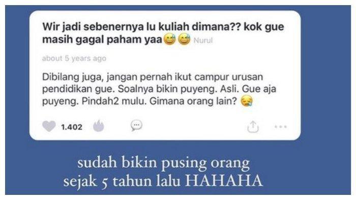 Wirda Mansur ngaku kuliah di Oxford University.