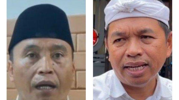 DEDI MULYADI MARAH - Kolase Foto Kades Klapanunggal Ade Endang Saripudin (kiri) dan Gubernur Jawa Barat Dedi Mulyadi (kanan). Dedi Mulyadi marah setelah Ade Endang Saripudin minta-minta THR yang nilainya mencapai Rp165 juta kepada perusahaan di Bogor, Jawa Barat. Dedi akan menyeret Ade ke penjara