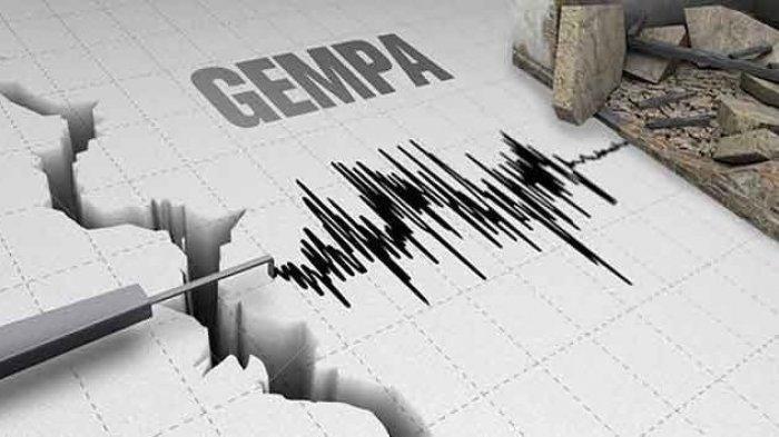Ilustrasi gempa bumi.