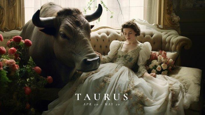 RAMALAN ZODIAK - Gambar hasil olahan ai menunjukkan ilustrasi zodiak Taurus, diunggah Senin (24/3/2025).
