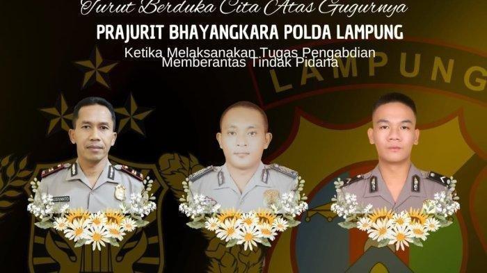 POLISI TEWAS DITEMBAK - Tiga anggota polisi di Way Kanan, Lampung meninggal dunia saat gerebek lokasi judi sabung ayam, Senin (17/3/2025). Korban salah satunya adalah Kapolsek Negara Batin Iptu Lusiyanto.