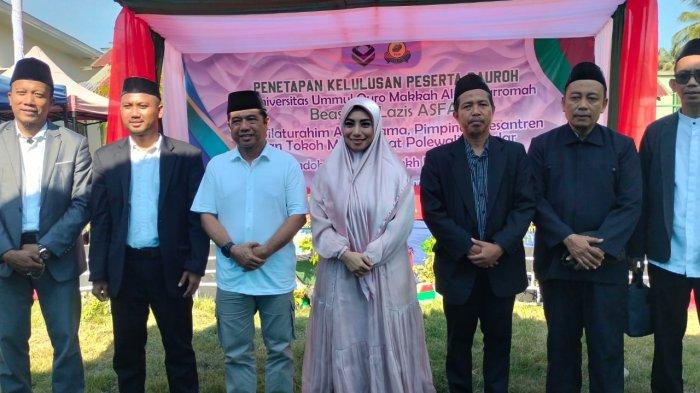 Ketua DMDI Polman, Andi Bebas Manggazali bersama rombongan saat hadir di Ponpes) Syekh Hasan Yamani di Desa Parappe, Kecamatan Campalagian, Sabtu (20/7/2024). Dok Fahrun.