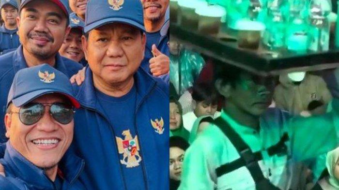 Kolase potret Prabowo Subianto bersama Gus Miftah dan sosok pedagang es teh viral.