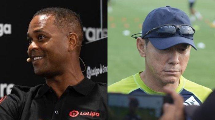 Kolase pelatih baru Timnas Indonesia Patrick Kluivert dan pendahulunya, Shin Tae-yong.