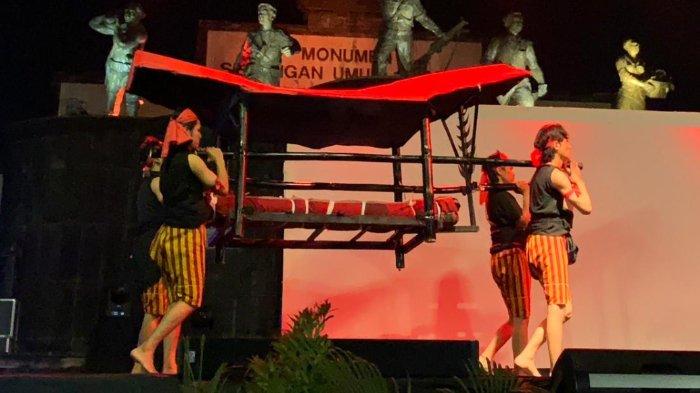 Penampilan IKAMA Sulbar pada event nasional Dinas Kebudayaan Yogyakarta, Semarak Legenda Suku Nusantara (Selendang Sutera) 2023 pada Jumat (8/9/2023).