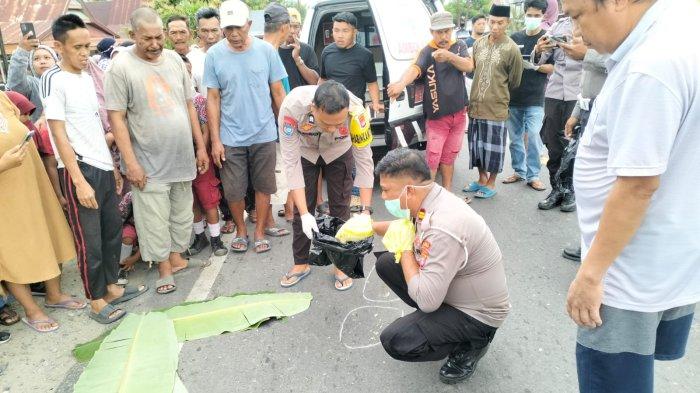 Polisi Olah TKP kasus tabrak lari di Polman, Kamis (19/9/2024)