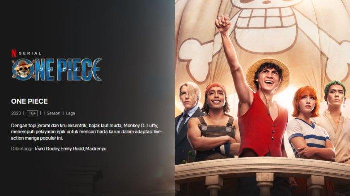Poster film serial 'One Piece' live action yang tayang perdana di Netflix, Kamis (31/8/2023).