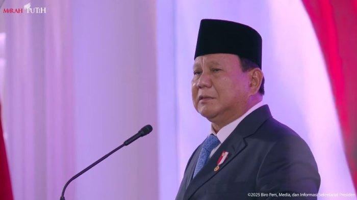 PELUNCURAN BPI DANANTARA - Presiden RI Prabowo Subianto saat berpidato dalam acara peluncuran BPI Danantara di Istana Kepresidenan, Jakarta, Senin (24/2/2025).