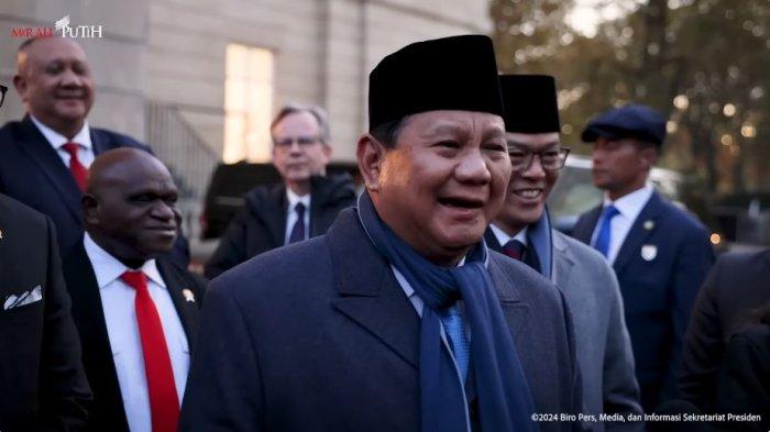 Presiden RI Prabowo Subianto usai menghadiri CEO Roundtable Forum yang digelar di Lancaster House, London, pada Kamis (21/11/2024).
