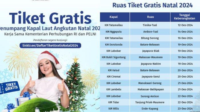 Program mudik gratis dengan kapal Pelni untuk periode liburan Natal dan Tahun Baru 2024/2025.