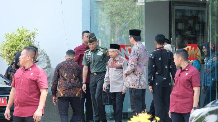Wakil Presiden Republik Indonesia, Prof KH Ma'ruf Amin saat tiba di Hotel Grand Maleo Mamuju