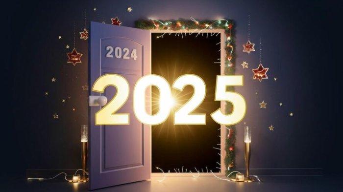 Ilustrasi tahun baru 2025.