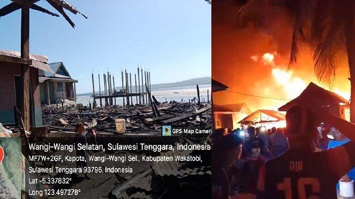 Dinas Pemadam Kebakaran atau Damkar Kabupaten Wakatobi Sulawesi Tenggara (Sultra) kesulitan mendatangi lokasi kebakaran yang terjadi di Desa Kapota Utara. Kebakaran yang terjadi tepatnya di Dusun One Desa Kapota Utara Wakatobi Sulawesi Tenggara, telah melenyapkan 2 rumah dan 4 rumah lainnya mengalami kerusakan pada Minggu (6/8/2023) malam.