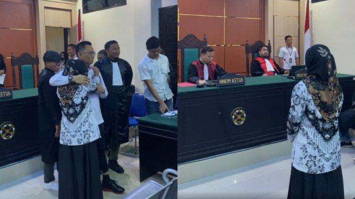 Sosok guru Supriyani divonis bebas di Pengadilan Negeri atau PN Andoolo, Konawe Selatan (Konsel), Sulawesi Tenggara (Sultra), Senin (25/11/2024). Majelis hakim dalam pembacaan vonis, menyatakan guru honorer Sekolah Dasar (SD) di Kecamatan Baito, Kabupaten Konsel, Provinsi Sultra, tersebut tak terbukti secara sah dan meyakinkan.