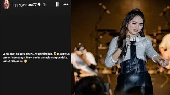 Happy Asmara juga sempat memposting bahwa dirinya kaget mendapat banyak dm dari followersnya di Instagram pada Senin (24/6/2024).