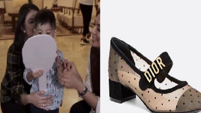 Harga sepatu Selvi Ananda saat tampil di acara Mata Najwa ternyata cukup fantastis.  Terlihatlah sepatu Dior Baby-D Ballet Pump in Black Dotted Swiss.