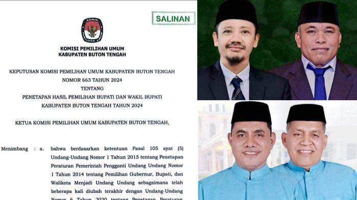Berikut hasil Pemilihan Kepala Daerah Buton Tengah atau Pilkada Buteng, Provinsi Sulawesi Tenggara (Sultra). Hasil pleno KPU, pasangan Azhari dan Muhammad Adam Basan ungguli La Andi dan Abidin dengan selisih suara tipis. Selisih suara dua pasangan Calon Bupati Buton Tengah dan Calon Wakil Bupati Buteng tersebut hanya 586 suara.