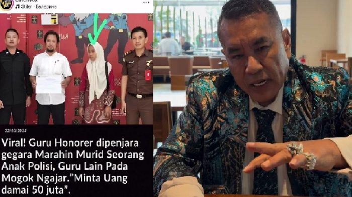 Pengacara kondang Hotman Paris meminta keluarga guru honorer di Konawe Selatan, Sulawsi Tenggara (Sultra) segera menghubungi tim 911 bantuan hukum miliknya.   Hal ini merujuk pada kasus penganiayaan murid 1 SD yang dituding sang guru yang melakukan.   Sosok guru bernama Supriyani inipun sempat mendekam di penjara beberapa hari.   Namun penahanannya kini ditangguhkan pada Selasa (22/10/2024).