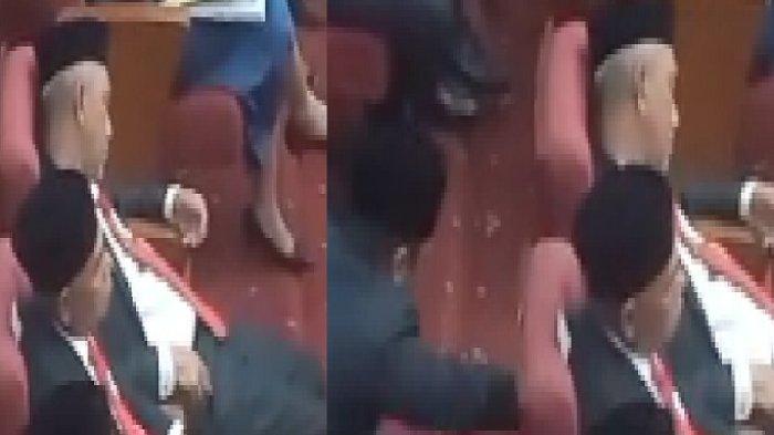 Seorang Kepala Dinas atau Kadis di Sulawesi Tenggara (Sultra) duduk di barisan kedua terpantau pejamkan mata saat rapat perdana bersama Pj Gubernur Sultra Andap Budhi Revianto. Momen tersebut terjadi saat hari pertama Komjen Pol Andap Budhi Revianto berkantor di Kantor Gubernur Sulawesi Tenggara. Ia bersama dengan seluruh pimpinan OPD dan Forkopimda lingkup Pemerintah Provinsi Sulawesi Tenggara (Sultra), rakor berlangsung di ruang pola Kantor Gubernur Sultra, Jl Halu Oleo, Kecamatan Poasia, Kota Kendari, Sultra, Jumat (8/9/2023).