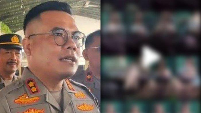 Kolase foto Kapolres Trenggalek, AKBP Gathut Bowo Supriyono (kiri), dan narasi video viral Shella Trenggalek yang menghebohkan media sosial (medsos) belakangan ini.
