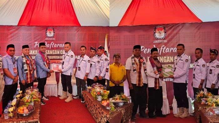 Sebanyak dua pasangan bakal calon Bupati Buton Tengah dan Wakil Bupati Buteng sudah mendaftar Pemilihan Kepala Daerah atau Pilkada 2024, Kamis (29/8/2024). Mereka adalah pasangan La Andi-Abidin dan Azhari-M Adam Basan.
