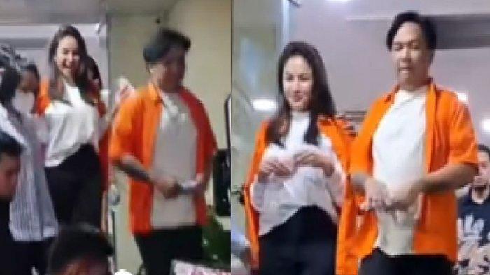DITAHAN- Nikita Mirzani ditahan Polda Metro Jaya pada hari ini, Selasa (4/3/2025). Ia tampak tersenyum di hadapan awak media. Baju tahanan berwarna oranye pun dibalut di badannya.  Ia tak sendiri, namun bersama asisten pribadinya Ismail Marzuki (IM) atau dikenal dengan nama Mail Syahputra.