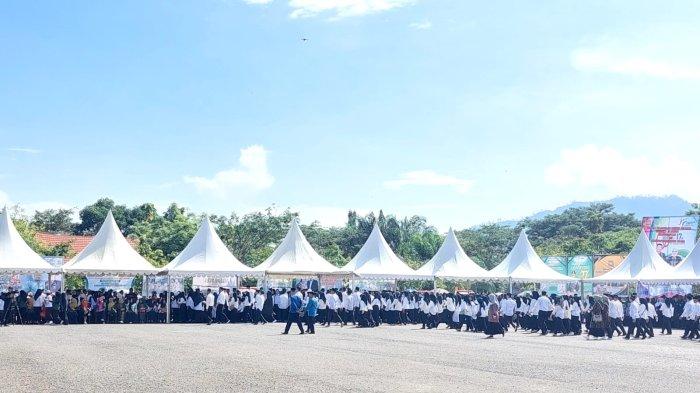 Pemerintah Kabupaten Konawe Utara (Konut) menggelar upacara peringatan HUT ke-17 Konut.