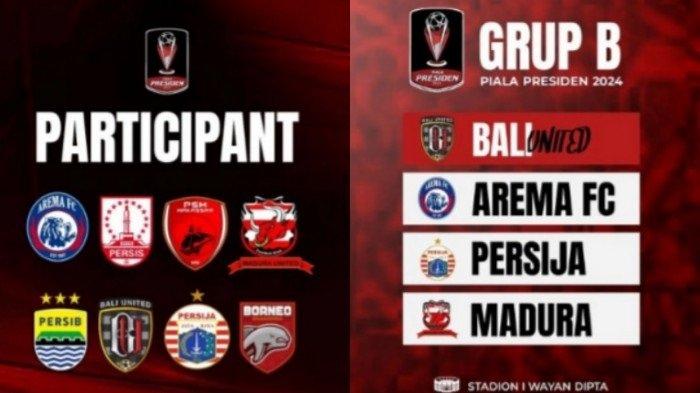 Inilah jadwal pertandingan grup B Piala Presiden 2024, ada Persija Jakarta. Sementara Bali United sebagai tuan rumah.