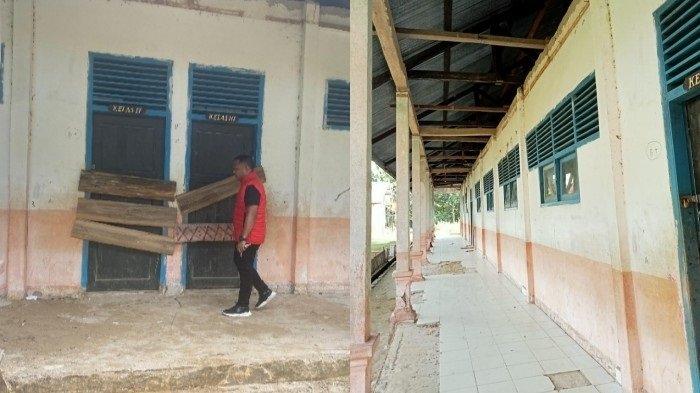 Penampakan sekolah yang disegel wali murid.