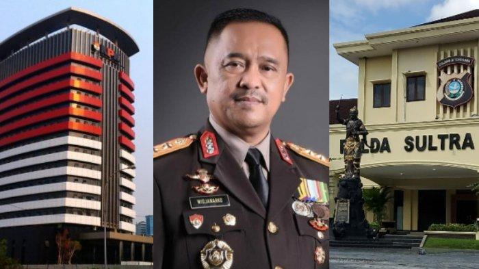 KAPOLDA SULAWESI TENGGARA - Kolase foto arsip Irjen Didik Agung Widjanarko (tengah), markas Kepolisian Daerah Sulawesi Tenggara (Polda) Sultra di Kota Kendari, serta gedung Komisi Pemberantasan Korupsi (KPK) di Jakarta. Simak profil Irjen Didik Agung Widjanarko sosok Kepala Kepolisian Daerah atau Kapolda Sultra pengganti Irjen Dwi Irianto dalam mutasi Polri terbaru. Sosok Irjen Pol Didik merupakan Perwira Tinggi Kepolisian Republik Indonesia atau Pati Polri dengan penugasan pada Komisi Pemberantasan Korupsi (KPK).