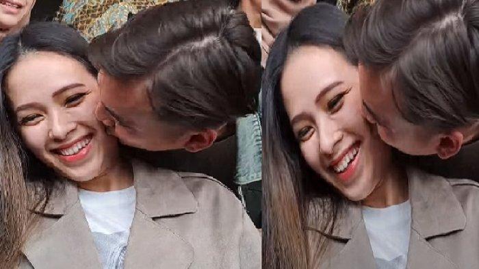 KOLASE FOTO- Rendy Kjaernett mencium Lady Nayoan di depan awak media. Setelah melalui drama panjang perselingkuhan Rendy Kjaernett dan Syahnaz, Lady Nayoan pun akhirnya luluh. Ia menerima perdamaian dari sang suami.
