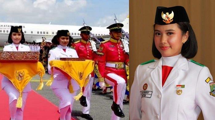 Sosok Naila Aulita Alqubra Sinapoy, pembawa duplikat Bendera Pusaka dari Jakarta ke Ibu Kota Nusantara (IKN) pada Sabtu (10/8/2024). Naila Sinapoy lahir di Kota Kendari, 23 April 2007. Saat ini, dirinya tengah duduk di bangku kelas 12 British School Jakarta.