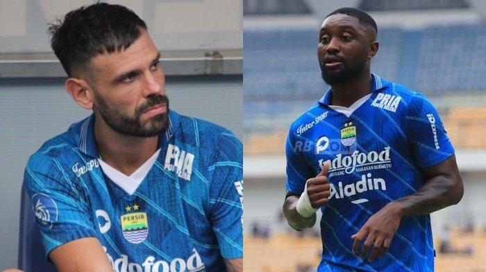 KOLASE FOTO: Pemain Persib Bandung Tyronne Del Pino dan Levy Madinda terancam dilepas tim Maung Bandung di bursa transfer Liga 1 2023