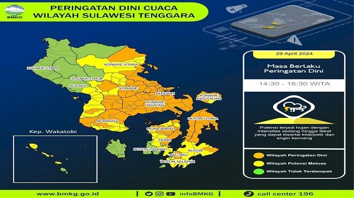 Akhir Pekan 1 Februari 2026 di Sulawesi Tenggara: Hujan Ringan Mengguyur Kendari, Baubau, dan Muna