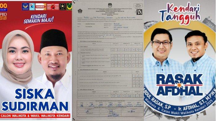 Cek hasil real count KPU di Kelurahan Wundudopi, Kecamatan Baruga, Kota Kendari, pada Kamis (28/11/2024).