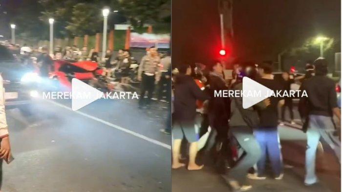 Fakta kecelakaan Ferrari tabrak 1 mobil dan 4 motor di kawasan Bundaran Senayan, Kebayoran Baru, Jakarta Selatan, Minggu (08/10/2023) dinihari. Kecelakaan hari ini tersebut menyebabkan tiga korban mengalami luka-luka.