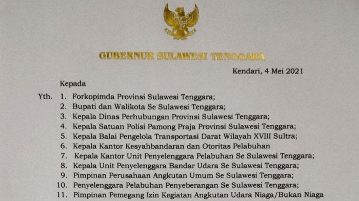 Dokumen surat izin perjalanan selama larangan mudik