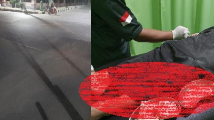 Kepolisian Resor atau Polresta Kota Kendari melakukan pengecekan terhadap tiga motor yang mengalami kecelakan tunggal gegara tumpukan pasir di Jalan Abdullah Silondae, Kendari, Sulawesi Tenggara (Sultra) Sabtu (23/3/2024)