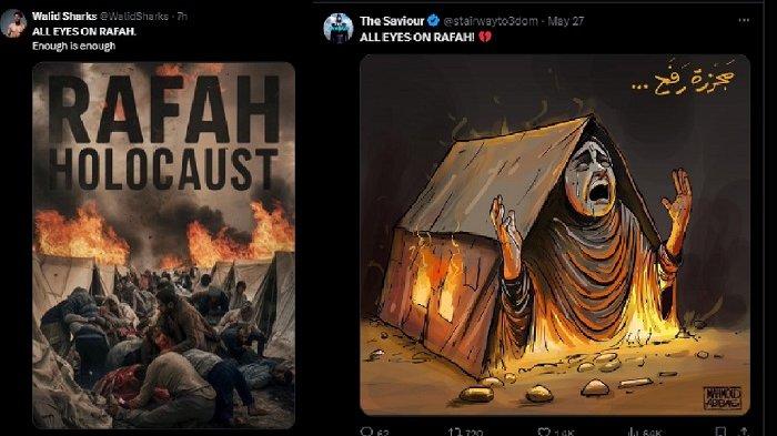 Akibat baku tembak pasukan Mesir vs Israel kata kunci All Eyes On Rafah mendadak trending X (dulu Twitter). Peristiwa mencekam yang terjadi pada Senin (27/5/2024) memantik reaksi netizen dunia. Tak terkecuali di Indonesia, dengan ratusan ribu cuitan para netizen pun memberikan taga tersebut sebagai bentuk dukungan.