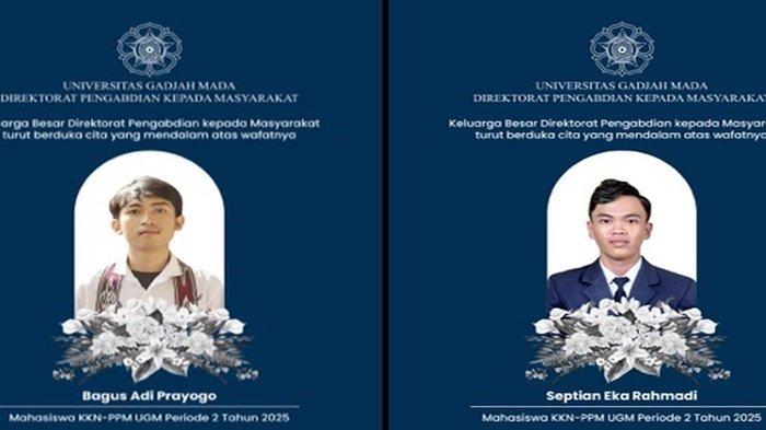 MAHASISWA UGM TENGGELAM- 2 Mahasiswa UGM bernama Bagus Adi Prayogo (21) mahasiswa Fakultas Kehutanan dan Septian Eka Rahmadi (21), mahasiswa Program Saintek tewas tenggelam saat KKN di Maluku.