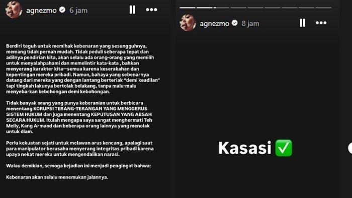 AZNEZ MO BUKA SUARA- Tangkap layar unggahan Agnez Mo menegaskan langkah hukum yang akan dilakukan terkait kasus pelanggaran hak cipta ini, Kamis, (13/2/2025)