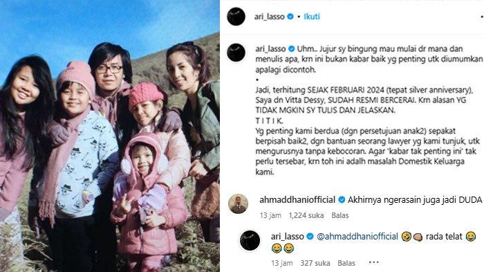 Ahmad Dhani Singgung Perceraian Ari Lasso dan Vitta Dessy, Tertawakan Sahabat