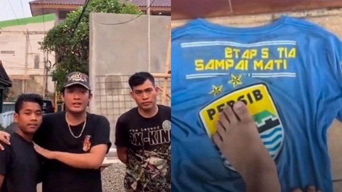 Tengah viral dimedia sosial yang memperlihatkan aksi pemuda yang memaksa seorang kuli bangunan untuk melepas baju karena memakai logo Persib Bandung.