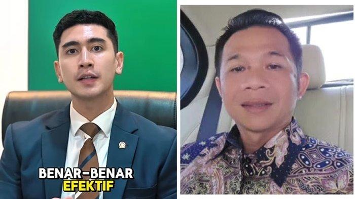 VERRELL BRAMASTA DIULTI- (kiri) Aktor sekaligus anggota Komisi X DPR RI, Verrell Bramasta diultimatum Bupati Purwakarta, Saepul Bahri Binzein (Om Zein) (kanan) terkait kritikannya soal program pendidikan militer gagasan Gubernur Jawa Barat, Dedi Mulyadi.
