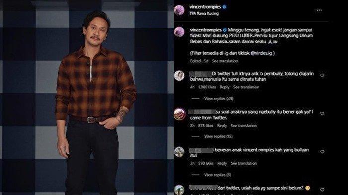 Akun Instagram Vincent Rompies kini ramai digeruduk warganet imbas hebohnya kabar sang putra diduga terlibat perundungan di sekolah.